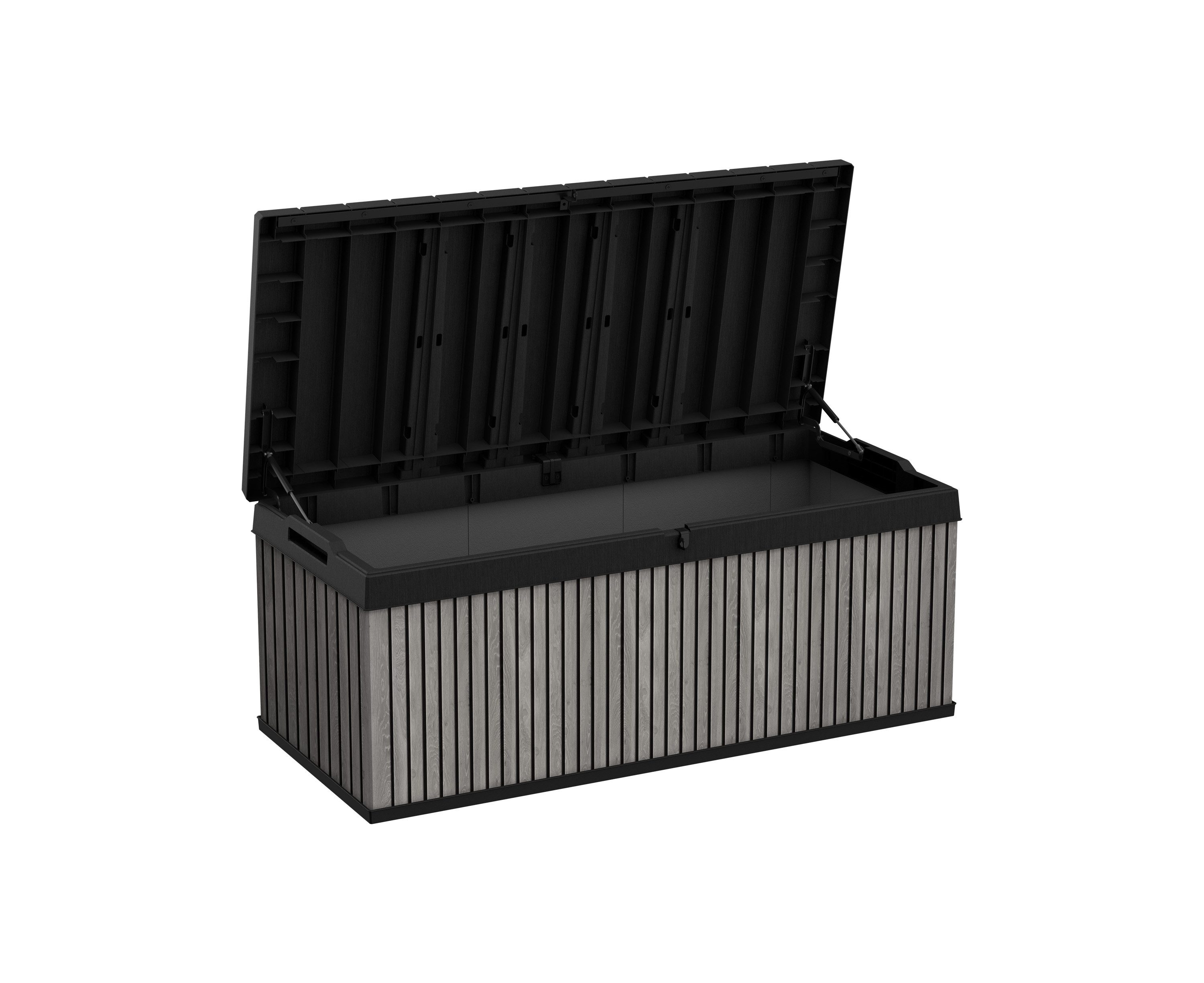 Keter Gartenbox Keter Aufbewahrungsbox DARWIN Anthrazit, 380 L, belastbar bis 300 kg, abschließbar