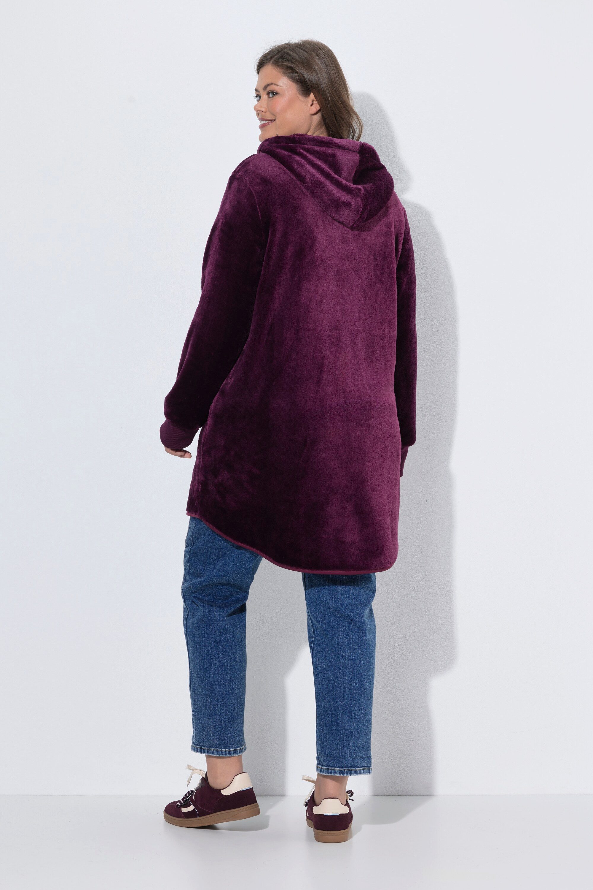 Laurasøn Bouclèjacke Teddy-Kapuzenjackelangarm – Bild 3 von 4