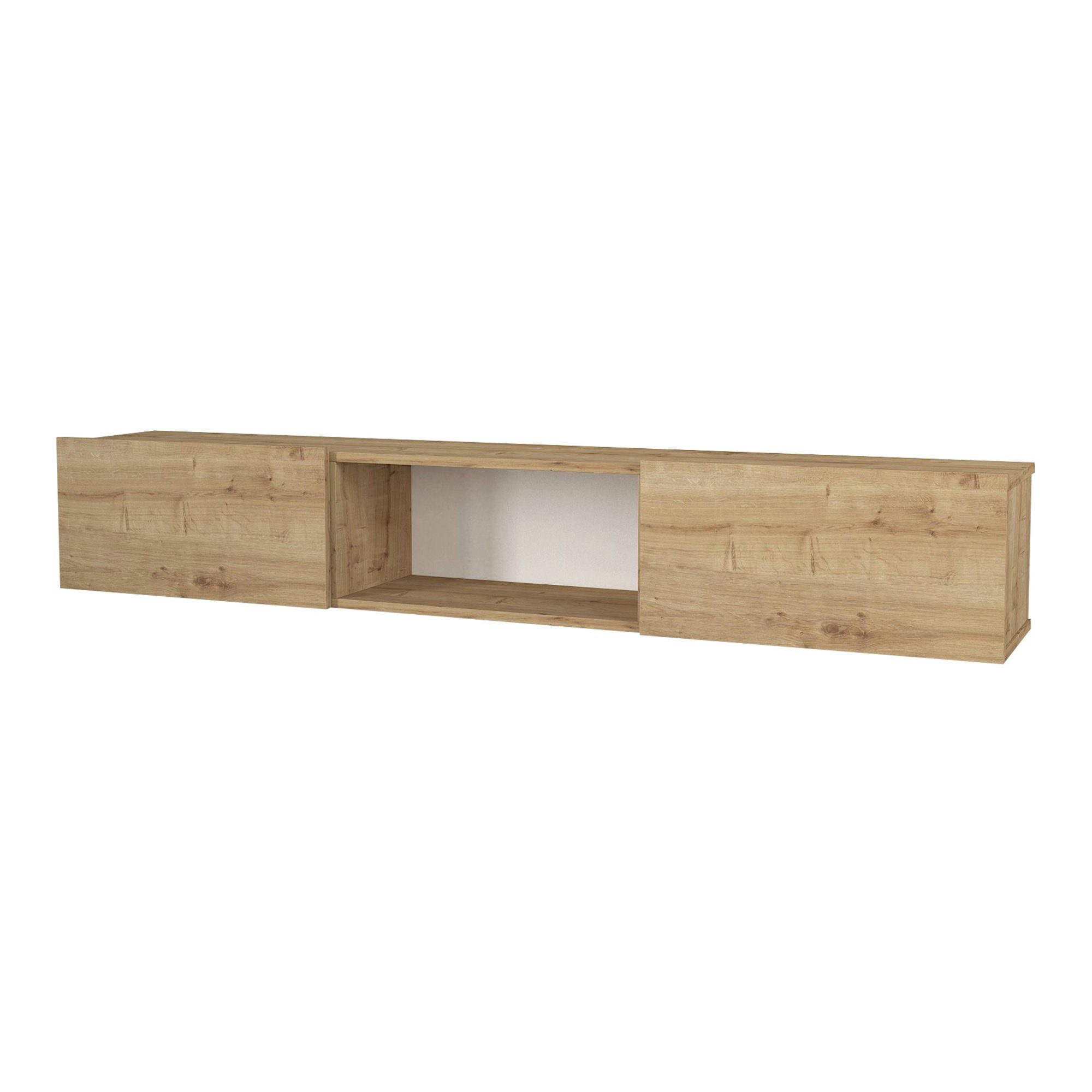 en.casa Lowboard, »Paltamo« Fernsehschrank 180x31x29,5cm Eiche