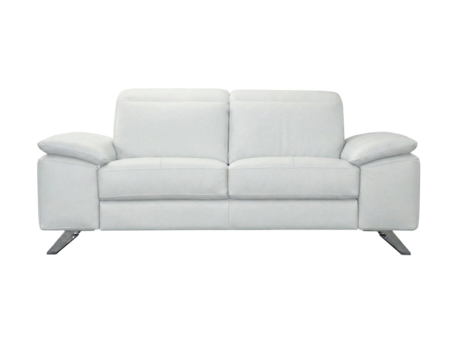 Villa Möbel Sofa Genius, 2-Sitzer 1 Teile, Echtleder-Sofa mit Kopfteilverstellung fürs Wohnzimmer