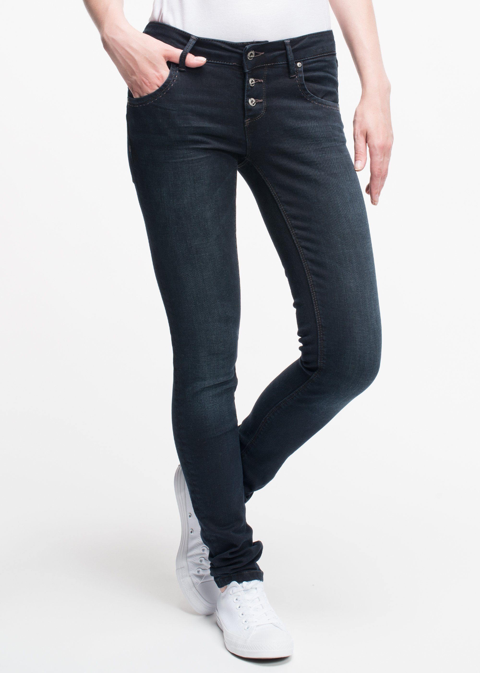 Miracle of Denim Stretch-Jeans MOD JEANS ULLA NOS smoked black  AU16-2087.1622