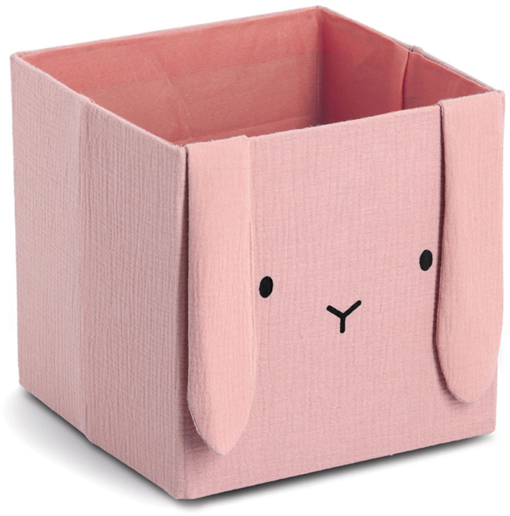 Zeller Present Aufbewahrungsbox "Hase", Musselin, Tiermotiv, kinderfreundlich, faltbar