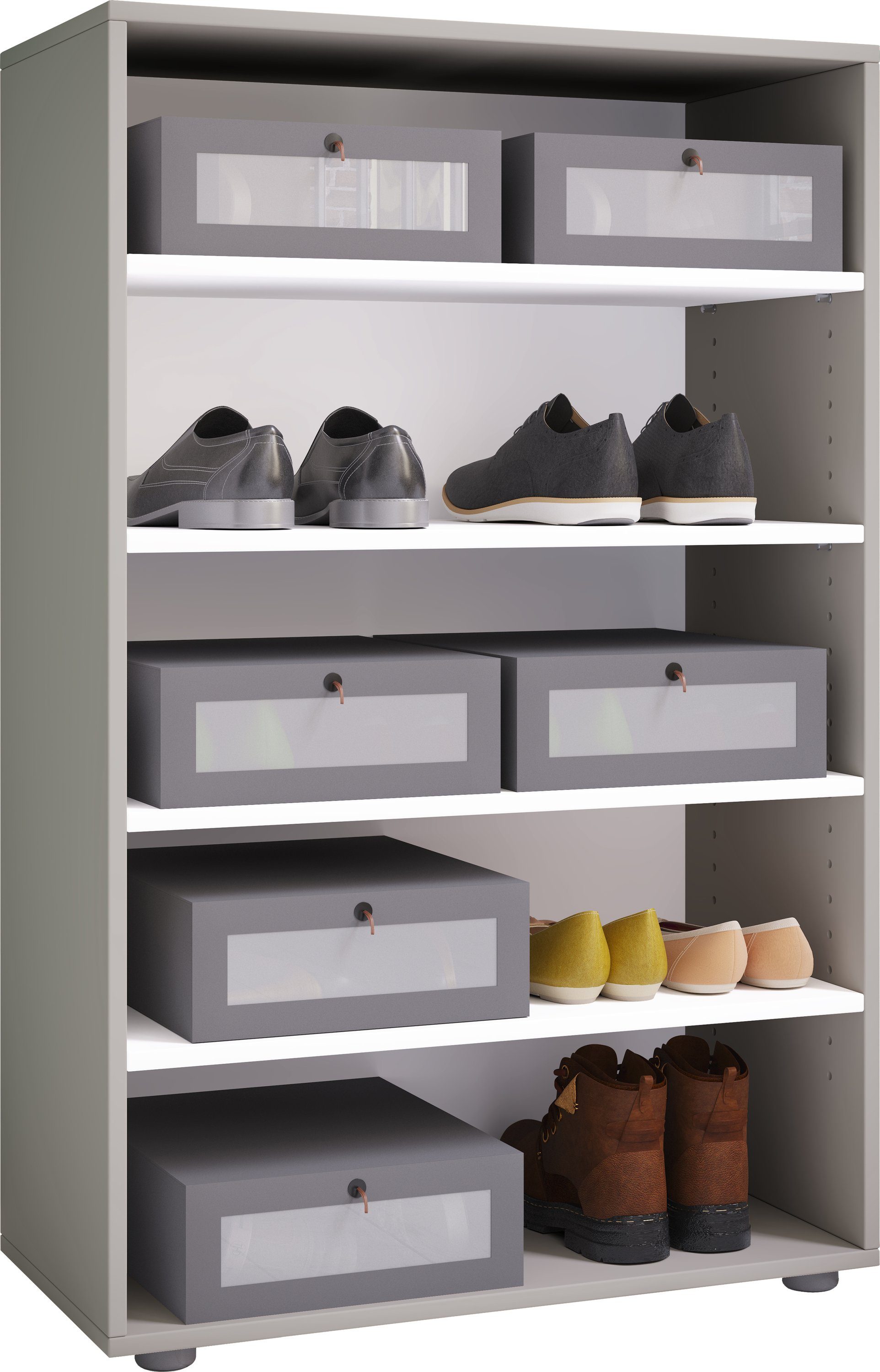 VCM Schuhschrank Schuhkommode Lona H. 110 x B. 70 x T. 37 cm