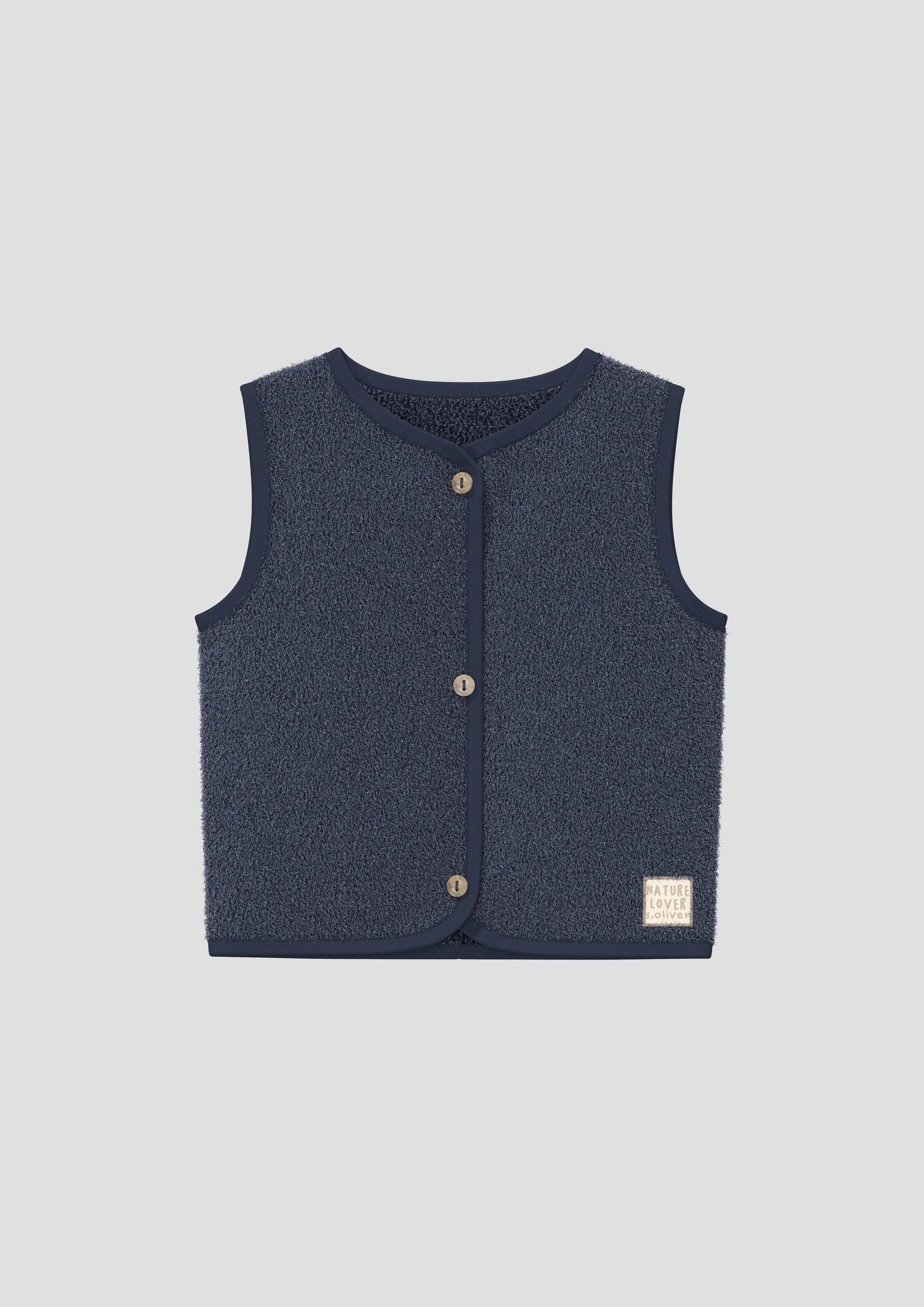 s.Oliver Funktionsweste Indoor-Weste Kuschelige Teddyweste mit Applikation