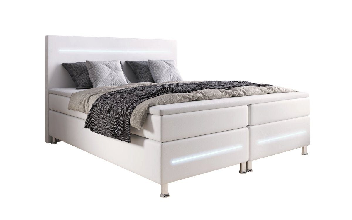 Luxusbetten24 Boxspringbett Sejour, mit LED-Beleuchtung