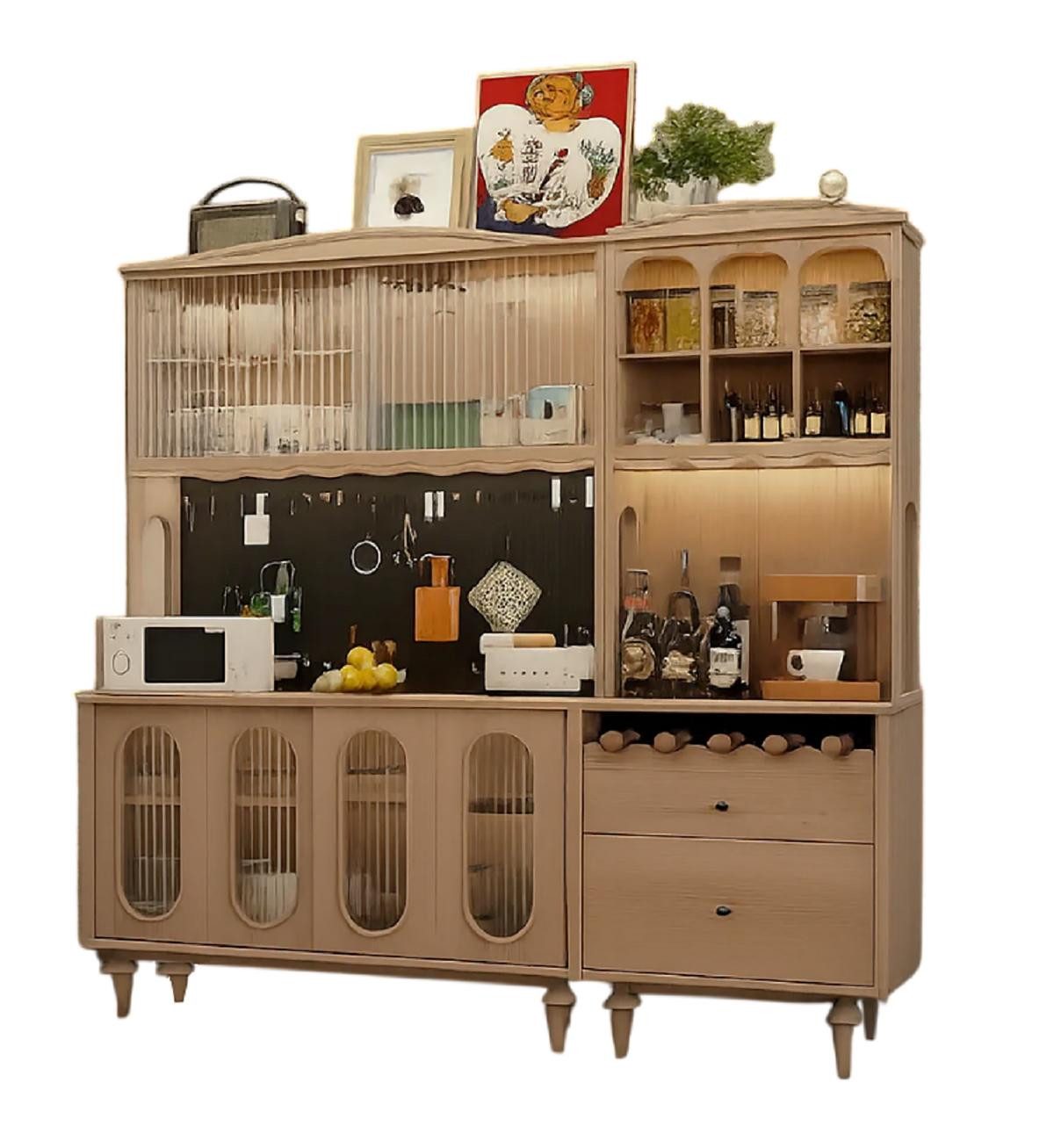 JVmoebel Anrichte Designer Brauner Holz Küchenbuffen Stilvoller Buffetschrank Edle Möbel, Made in Europa