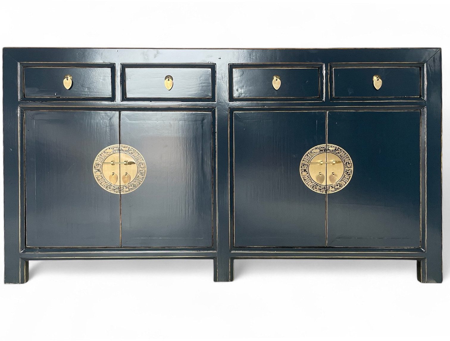 OPIUM OUTLET Sideboard Vintage Kommode Buffet fernöstlich (Asia Möbel komplett montiert, chinesisch asiatisch orientalisch), Schrank Hochzeitsschrank Anrichte