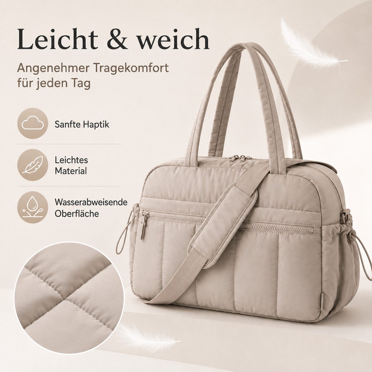 VEKROBOT Reisetasche Damen Sporttasche Mit Nassfach & wasserdicht. Leichtes Weekend Bag (Set, 1-tlg., Leichte Reisetasche), Damen Multifunktions Sporttasche – Bild 3 von 5