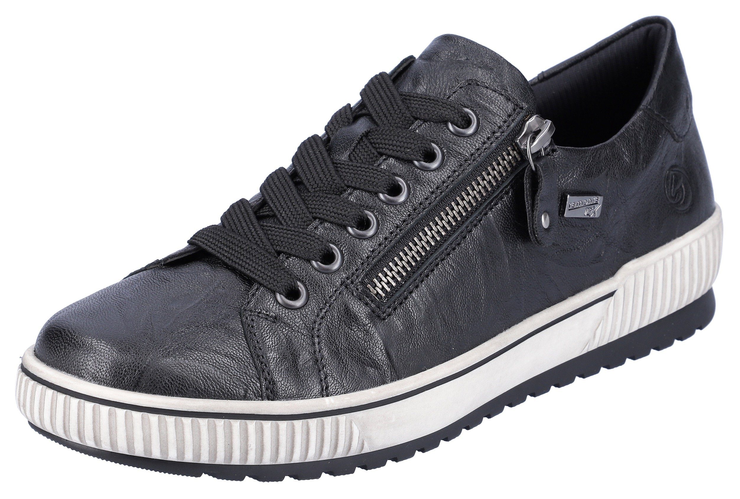 Remonte Sneaker mit praktischem Außenreißverschluss schwarz | 