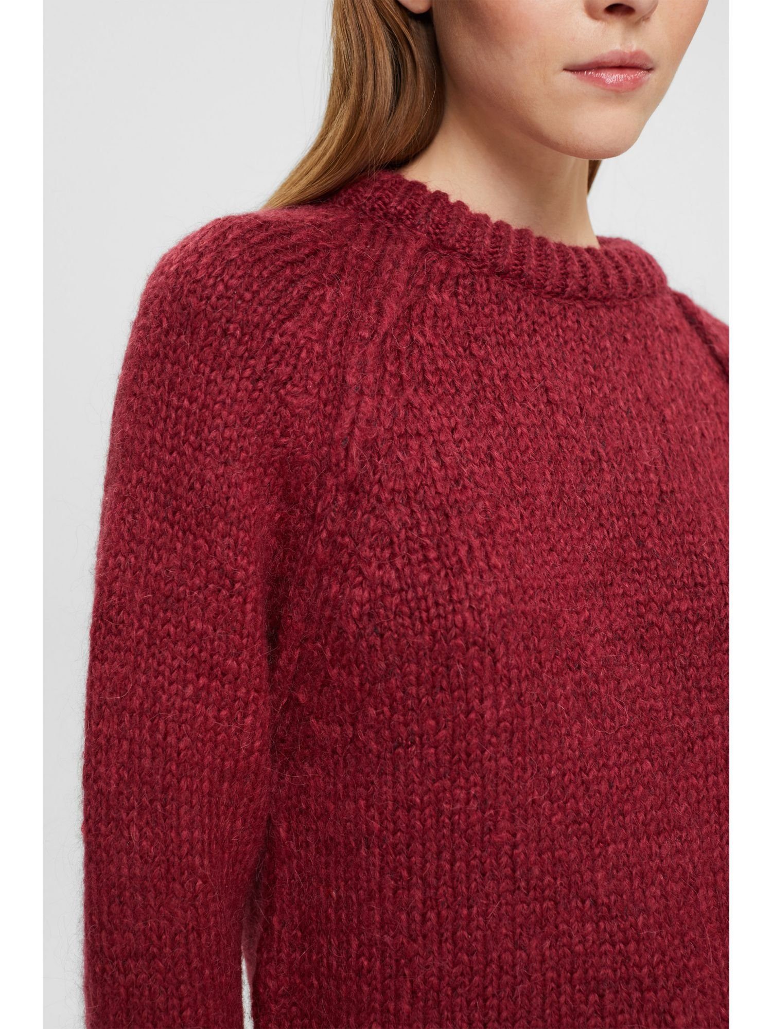 RED Strickpullover Wollgemisch CHERRY Pullover aus Esprit