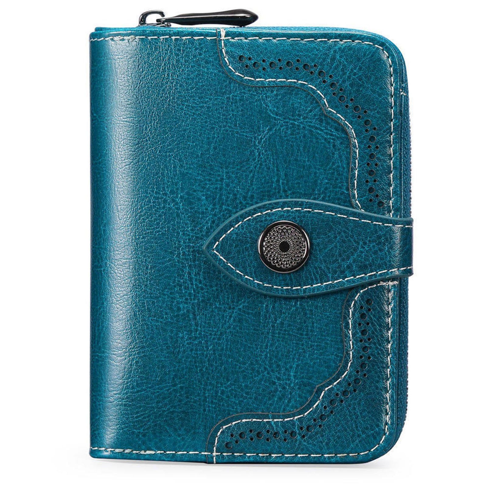 Portemonnaie, Herren Multifunktionale Geldbeutel Vintage Blusmart Geldbörse, Geldbörse gem blue