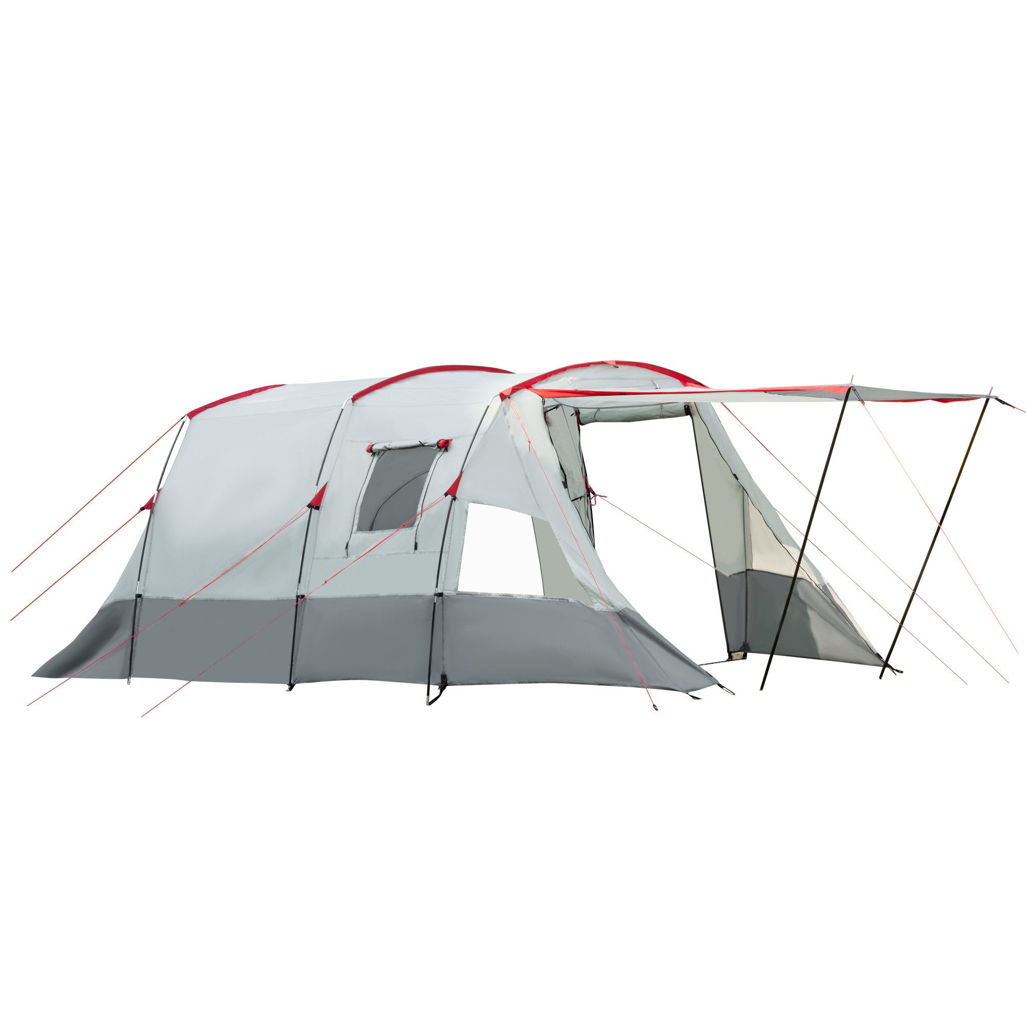Tunnelzelt 8-Personen Campingzelt mit Schlafkabine, Wohnzimmer