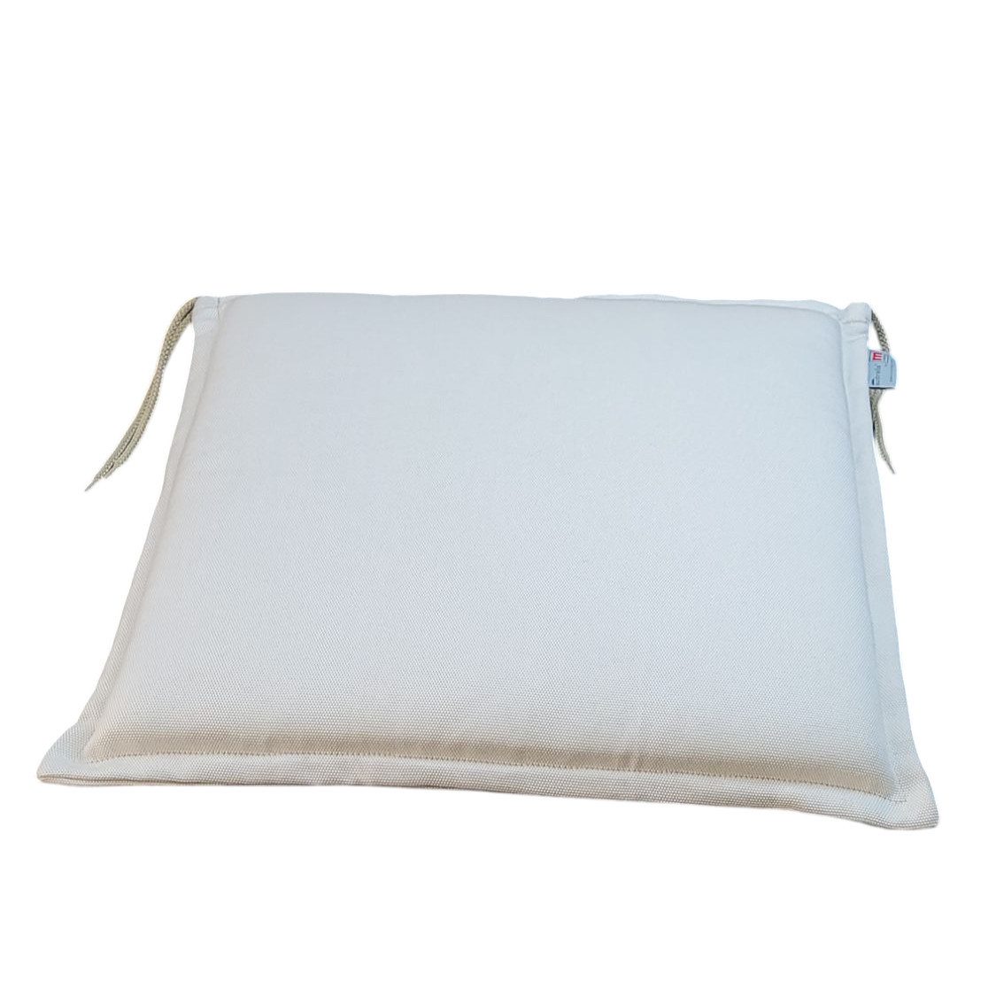 Rübeling Sitzkissen 48cm x 48cm, Sunbrella Deauve Chalk, hochwertiger Outdoorstoff