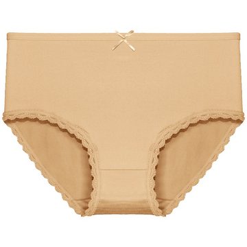 TEXEMP Slip 6er Pack Damen Slips Baumwolle Unterwäsche Schlüpfer Unterhosen Set (6-St., 6er-Pack) Atmungsaktiv - Pflegeleicht - Spitzenrand