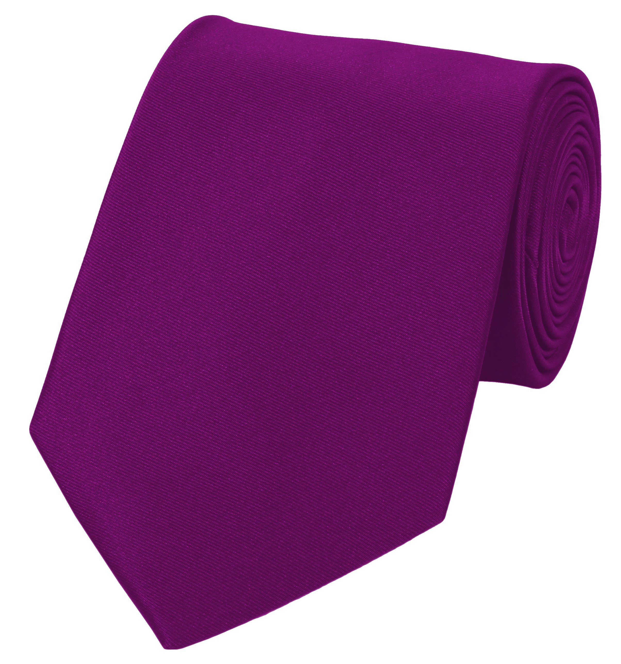 Lila Männer 8cm (8cm), - Krawatte Lila Farini (ohne Krawatte Flieder Breit Fabio in - Purple Herren Box, verschiedene Unifarben) Orchid Schlips