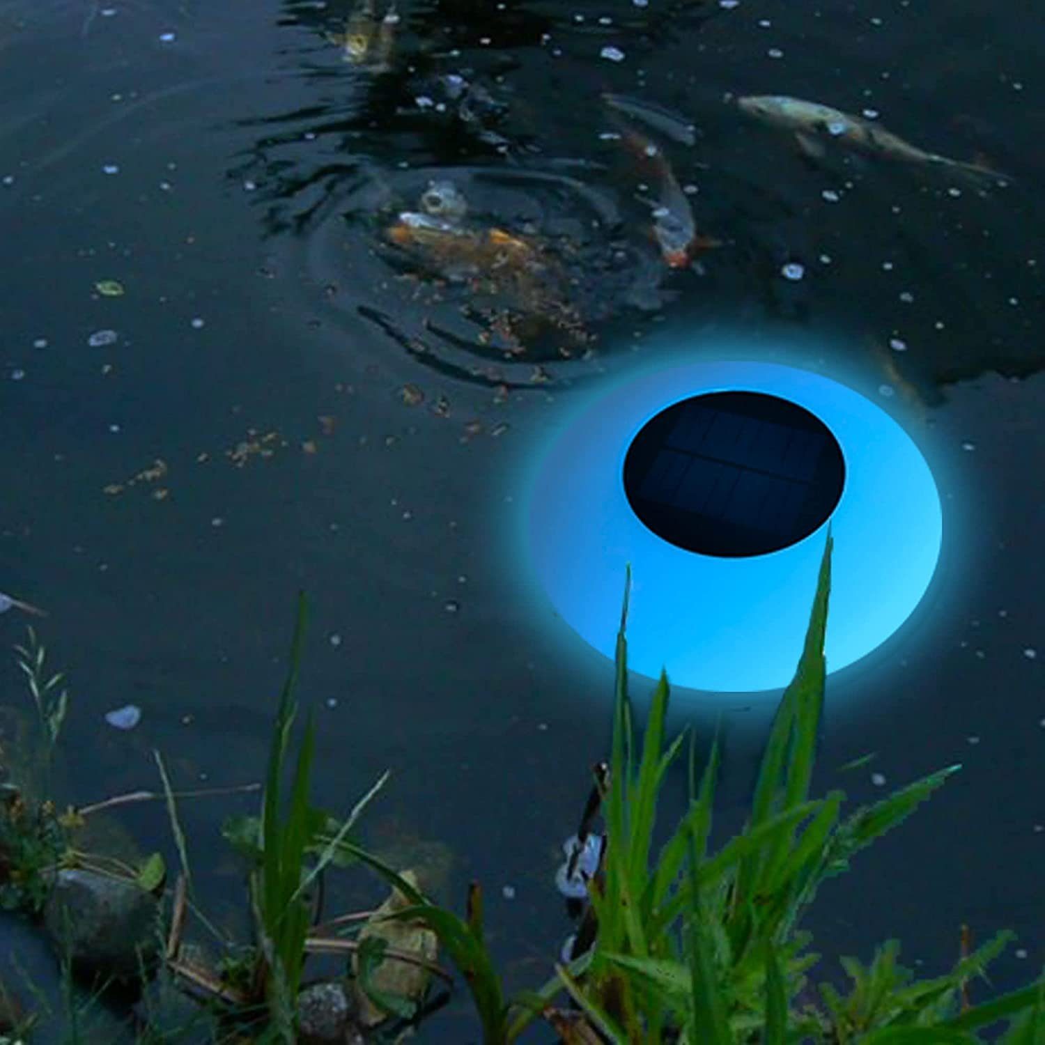 @tec Pool-Lampe LED Solar Schwimmleuchte Teichlampe mit Farbwechsel, LED fest integriert, Solar,LED, Gartenbeleuchtung, Schwimmdeko, RGB, Farbwechsel