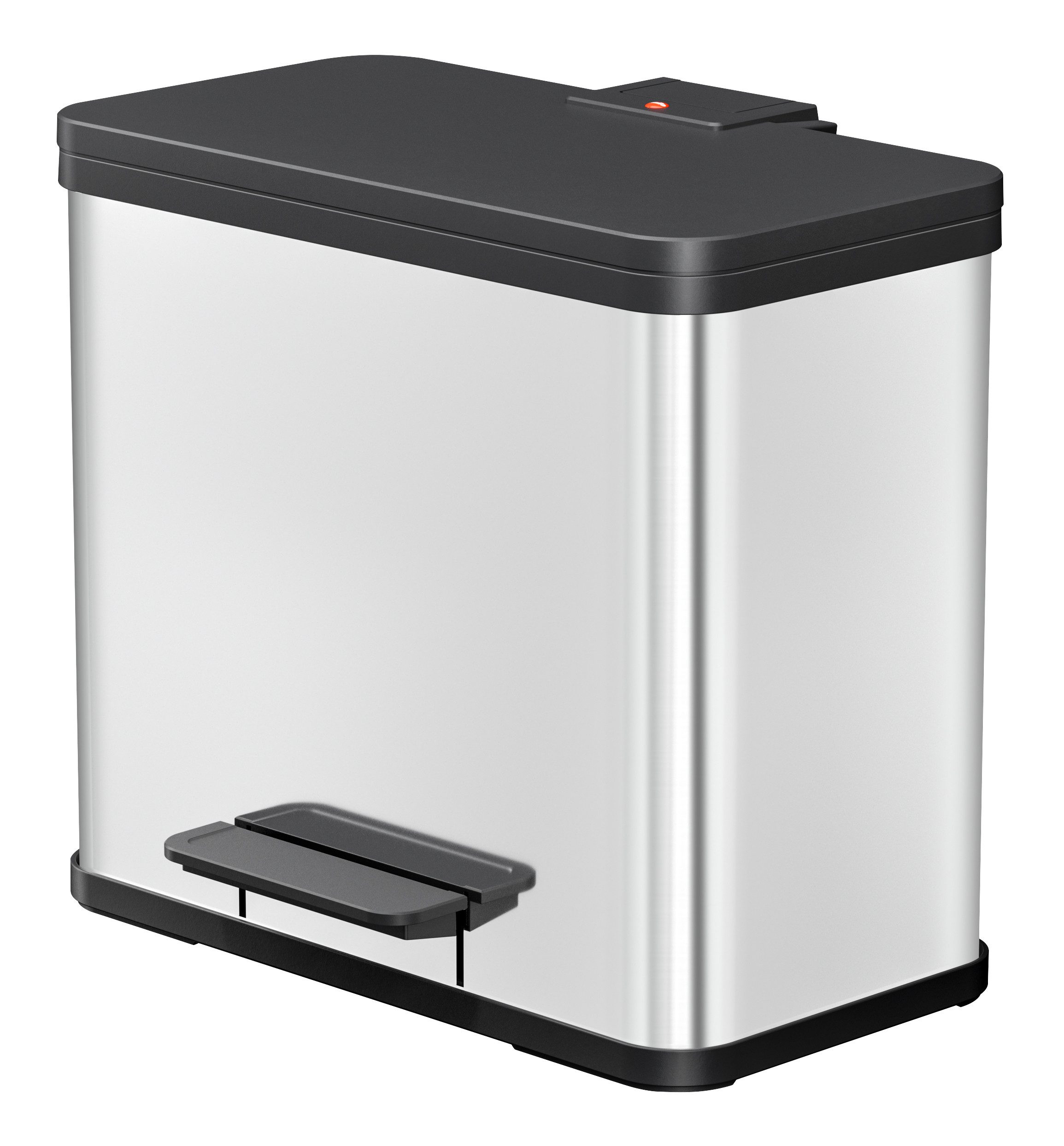 Hailo Mülleimer Öko trio Plus L, 27 l, Stahlblech o.Edelstahl, Kunststoff Inneneimer, Made in Germany