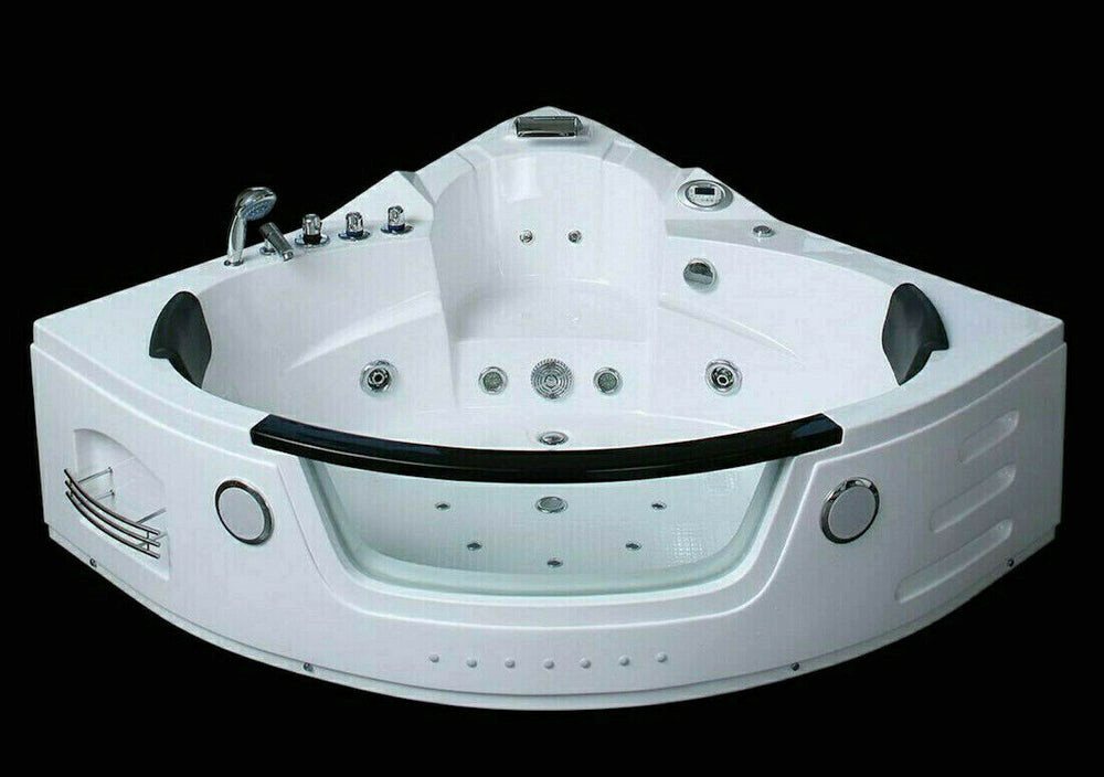 Thumbnail - DEKO VERTRIEB BAYERN Whirlpool-Badewanne Luxus LED Whirlpool Badewanne SET 172x172cm +Heizung+Hydrojets +Ozon +