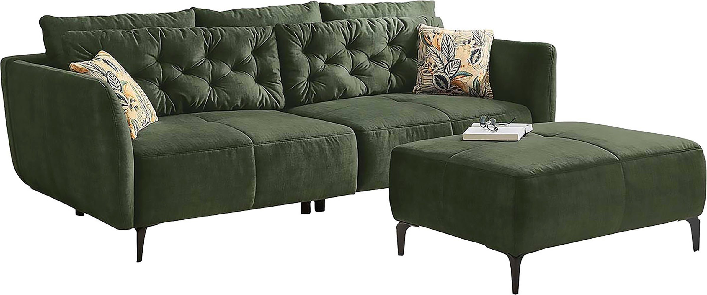 Jockenhöfer Gruppe Big-Sofa Spa, B: 251 cm, im Retrolook mit 7 Kissen