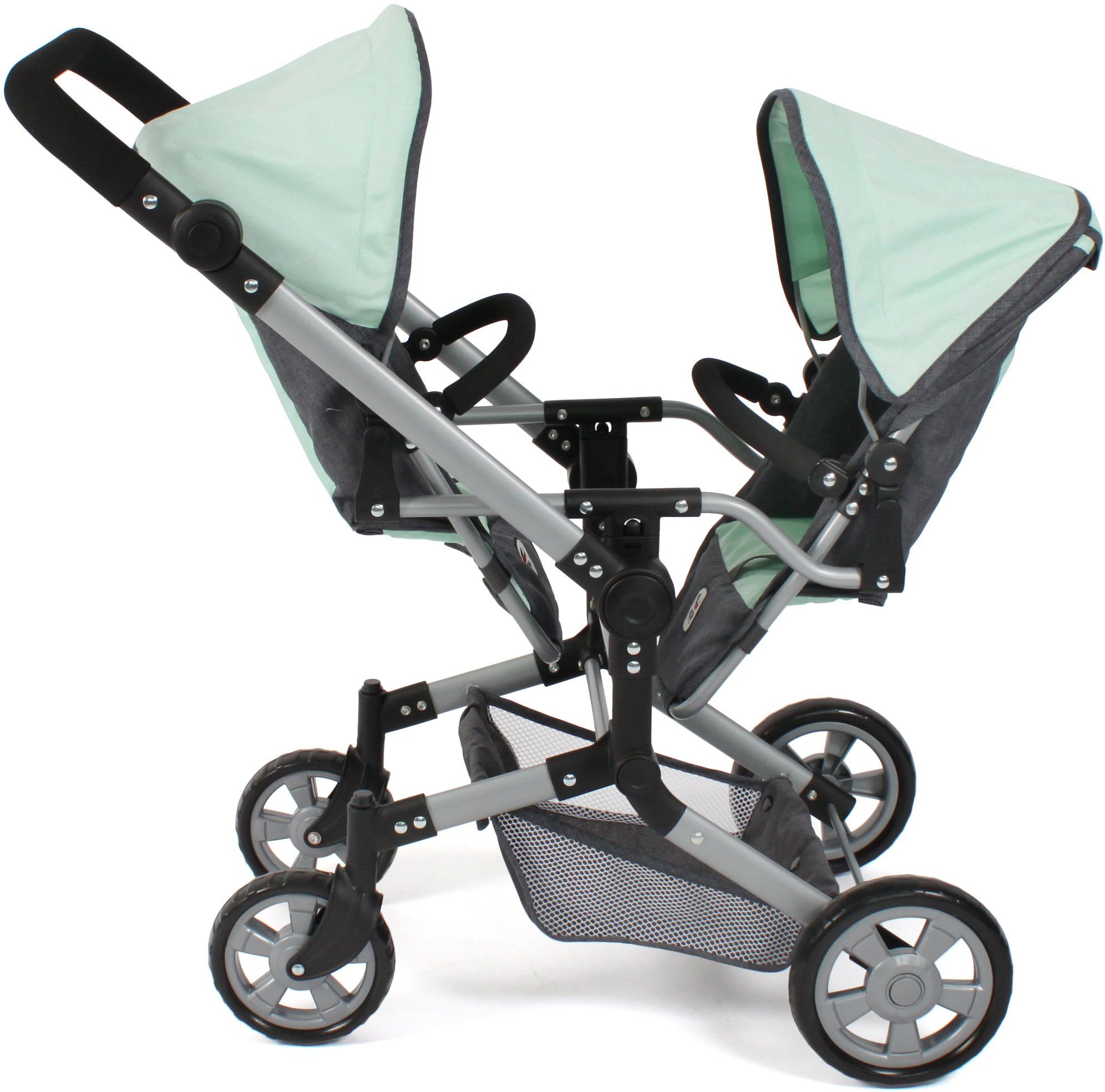 CHIC2000 Puppen-Zwillingsbuggy Linus Duo, Grau-Mint, mit günstig online kaufen