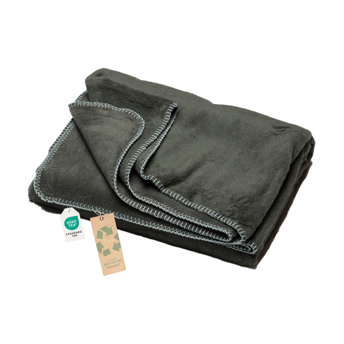 Wohndecke Fussenegger kuschelige Wohndecke Prato army Schlafdecke 150x200, DAVID FUSSENEGGER, Nachhaltige Kuscheldecke aus 50% recycelter Baumwolle