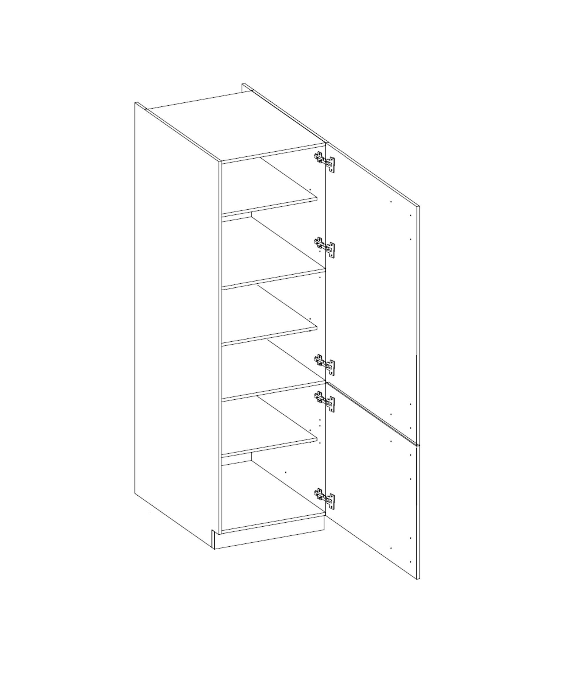 Hochschrank Landhaus Küchenzeile Stilo Weiss Küchen-Preisbombe Einbauküche 60 Küche Küchenblock cm