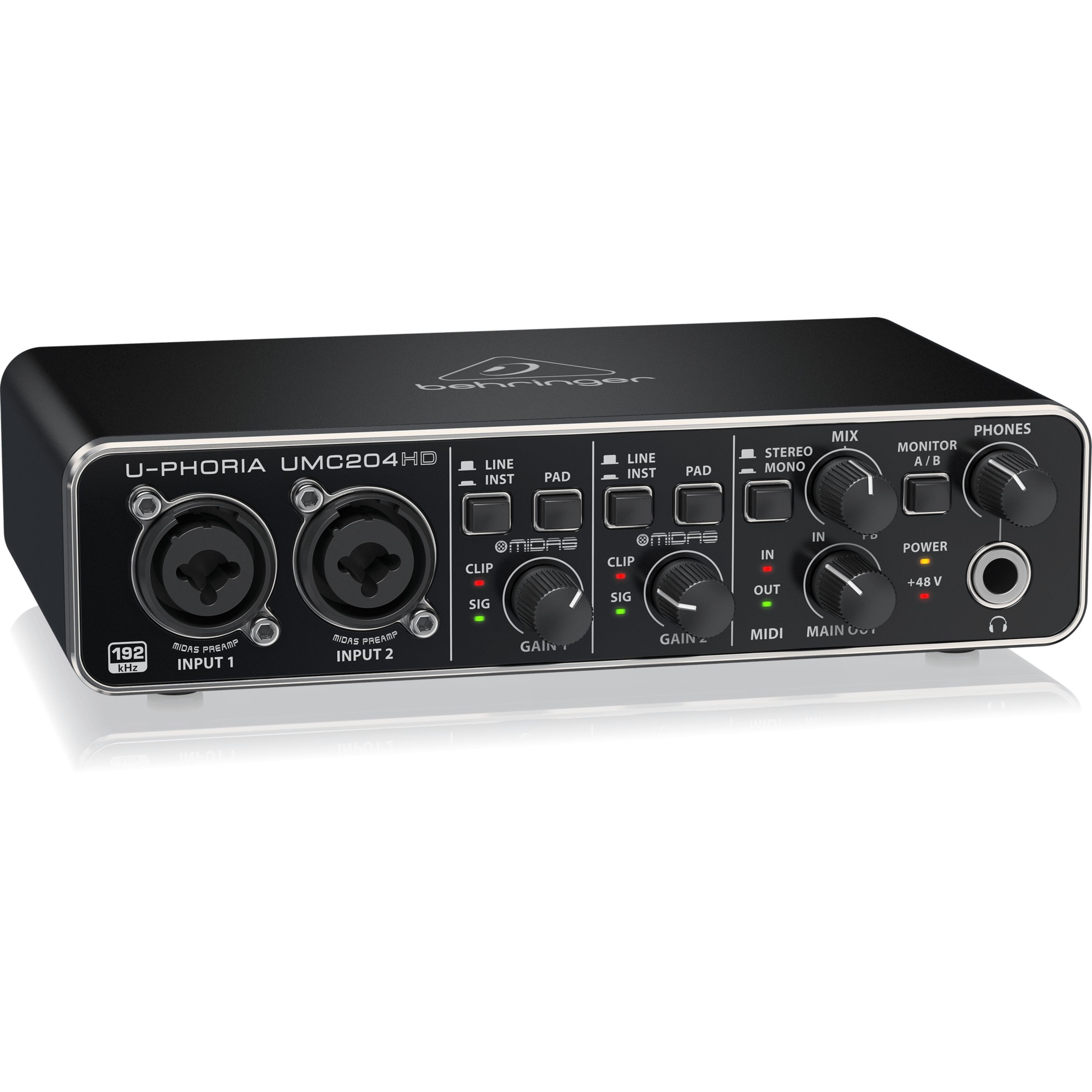 Behringer Digitales Aufnahmegerät (UMC204HD U-Phoria - USB Interface) – Bild 3 von 5