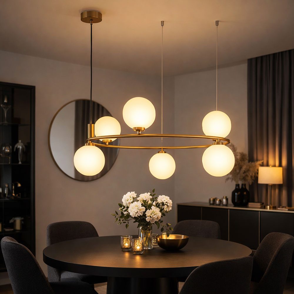 Maytoni Hängeleuchte, Leuchtmittel nicht inklusive, Hängelampe Hängeleuchte Pendelleuchte Pendellampe 6 Flammig