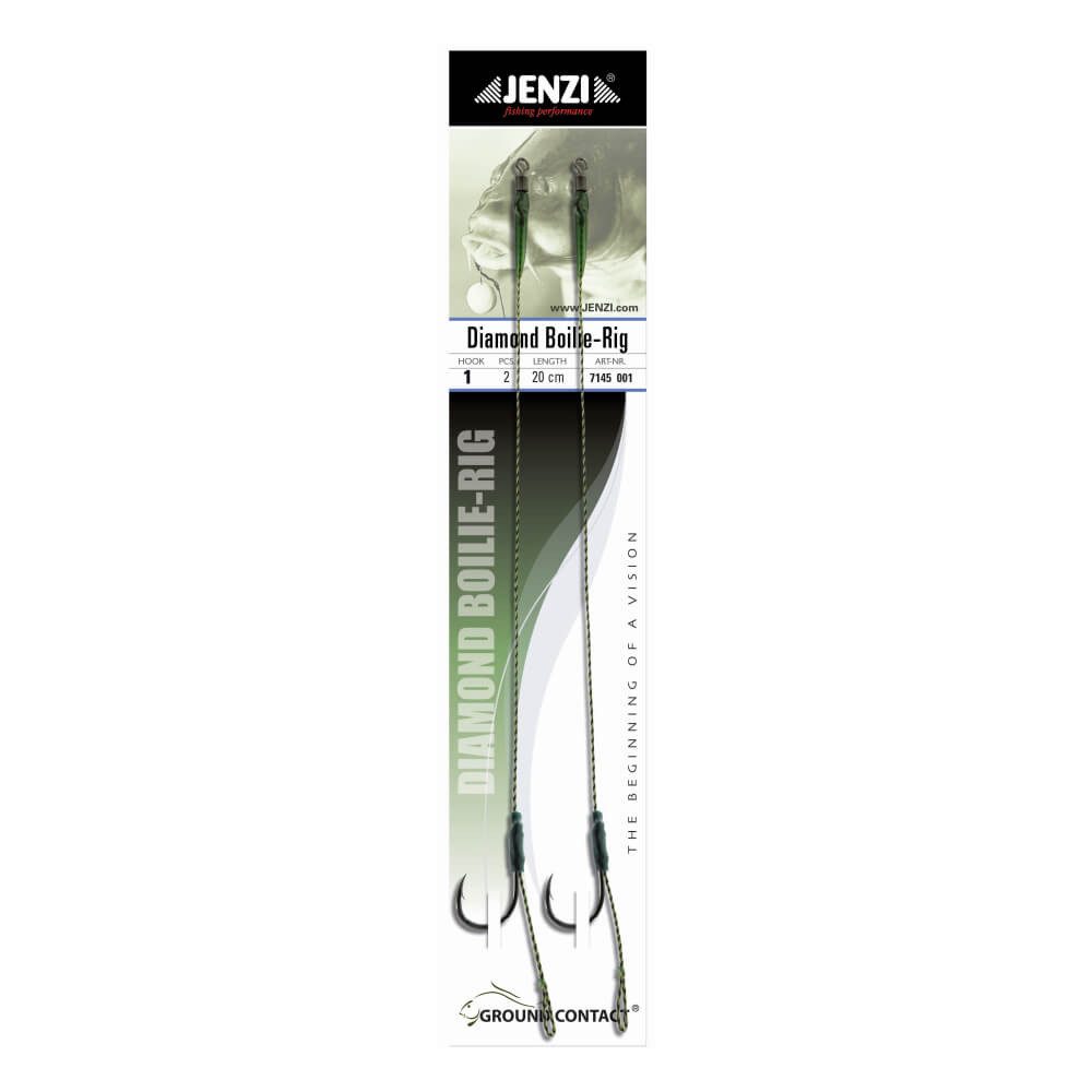 Jenzi Drillingshaken Jenzi Boilievorfach Classic Diamond Boilie Rig 2 Stück