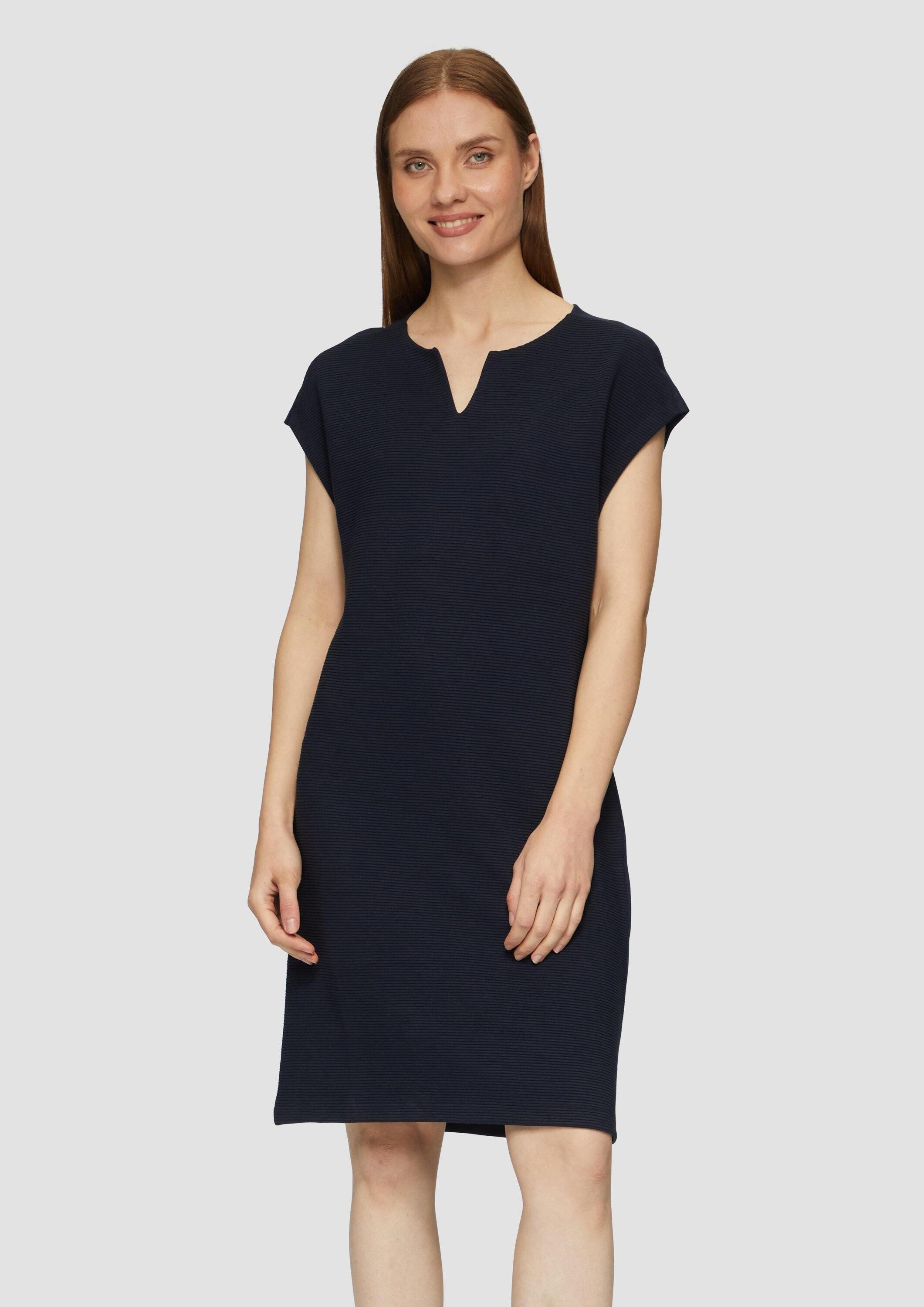 s.Oliver Minikleid Kleid Ärmelloses Kleid im Fabricmix (1-tlg)