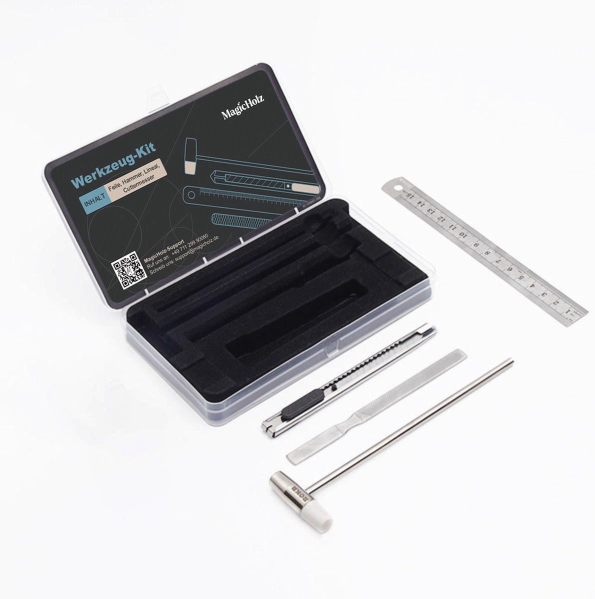MagicHolz Werkzeugkoffer MagicHolz Modellbau Werkzeugset DIY Zubehör