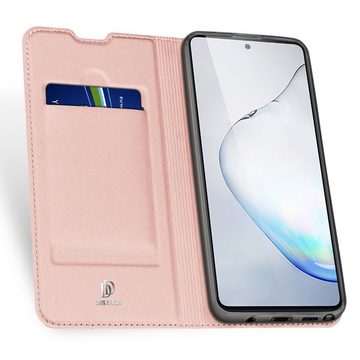 cofi1453 Handyhülle Buch Tasche "Dux Ducis" für iPhone 12 Pro Handy Hülle Etui Brieftasche Schutzhülle mit Standfunktion, Kartenfach Rose