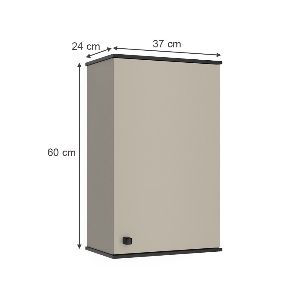 Vicco Hängeschrank Joli, Greige/Schwarz, 37 x 60 cm (1-St)