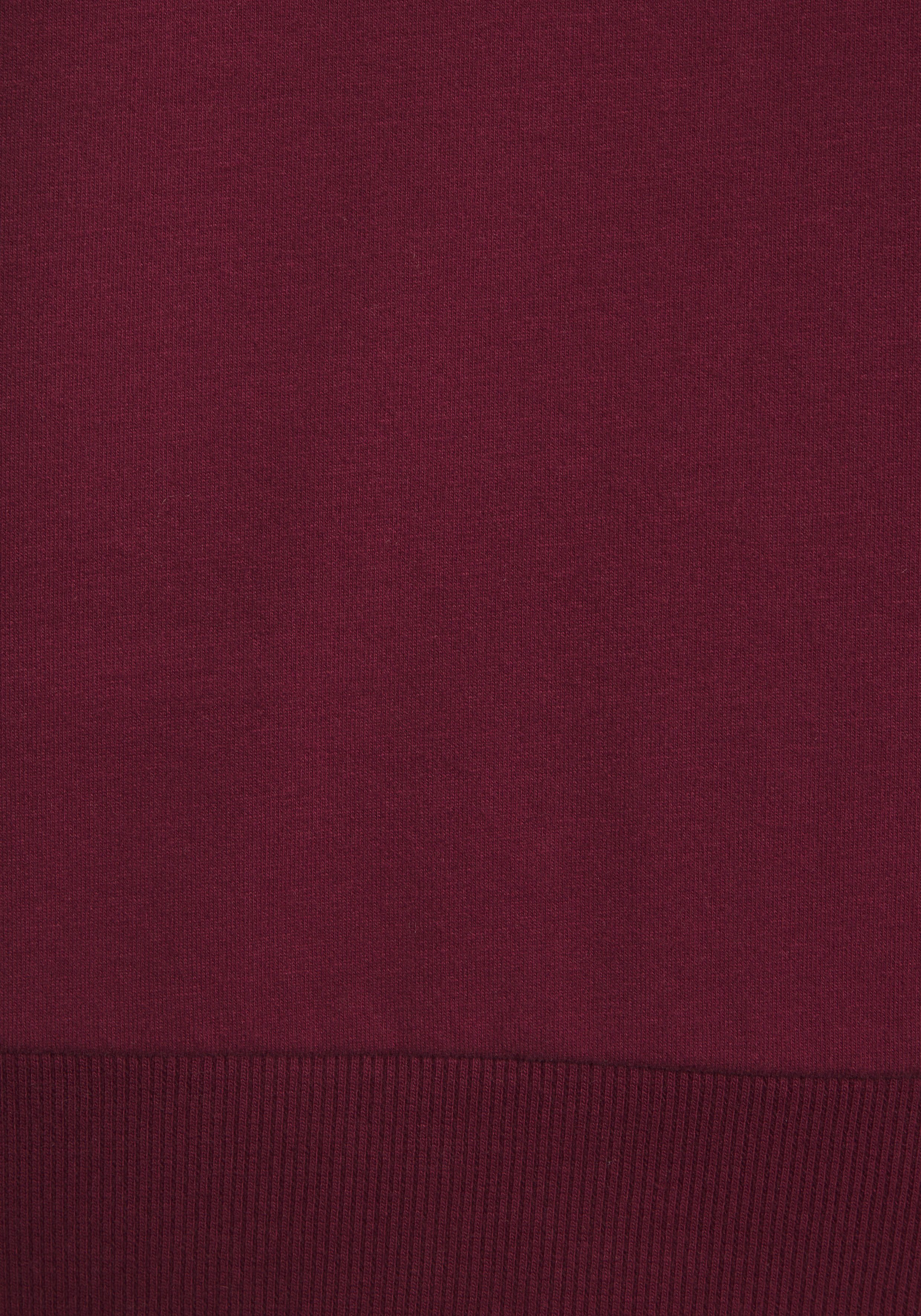 Elbsand Sweatjacke Alvis mit Logodruck am Kragen, bequeme Freizeitjacke mit Stehkragen