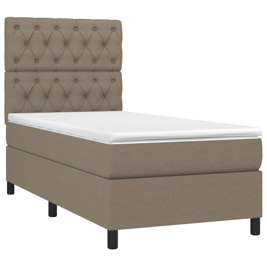 vidaXL Bett Boxspringbett mit Matratze Taupe günstig online kaufen