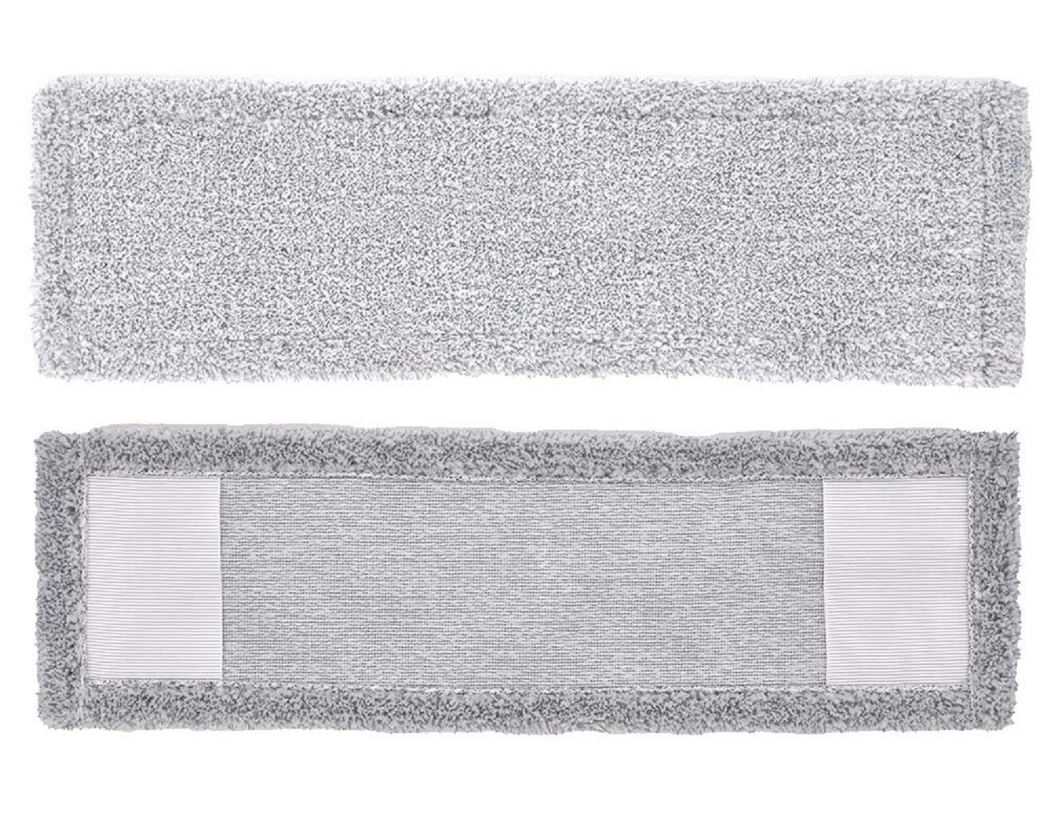 Schäfer Elektronik Schäfer 2er Set Mikrofaser Wischmop Bezug Hellgrau Reinigung Wischbezug