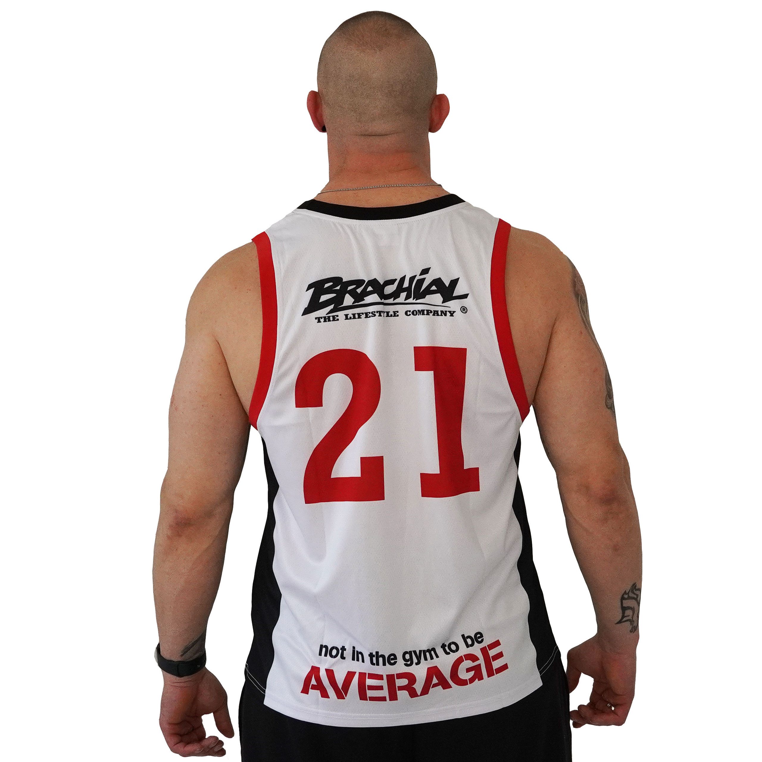 BRACHIAL THE LIFESTYLE COMPANY Muskelshirt Brachial Tank-Top "Team" weiss