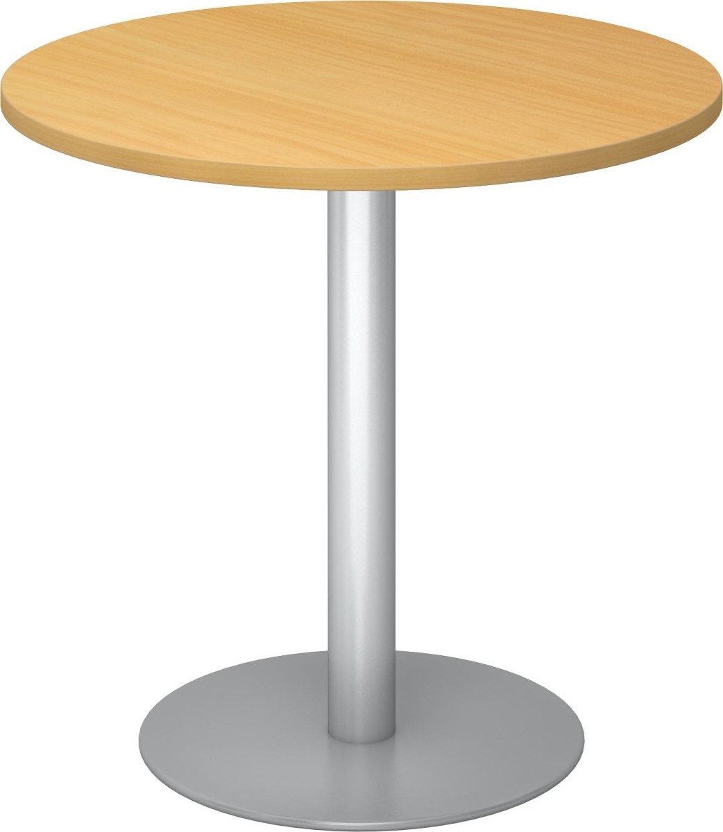Konferenztisch Besprechungstisch 80cm Buche/silber