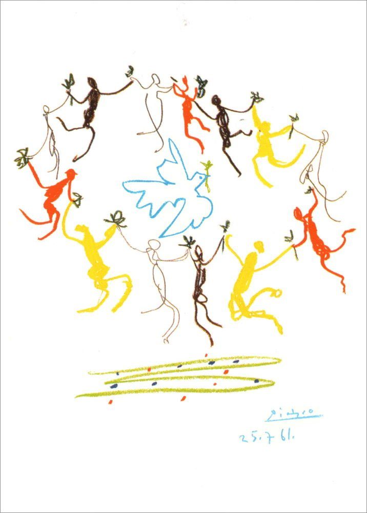 Postkarte Kunstkarte Pablo Picasso "Ronde de la Jeunesse"