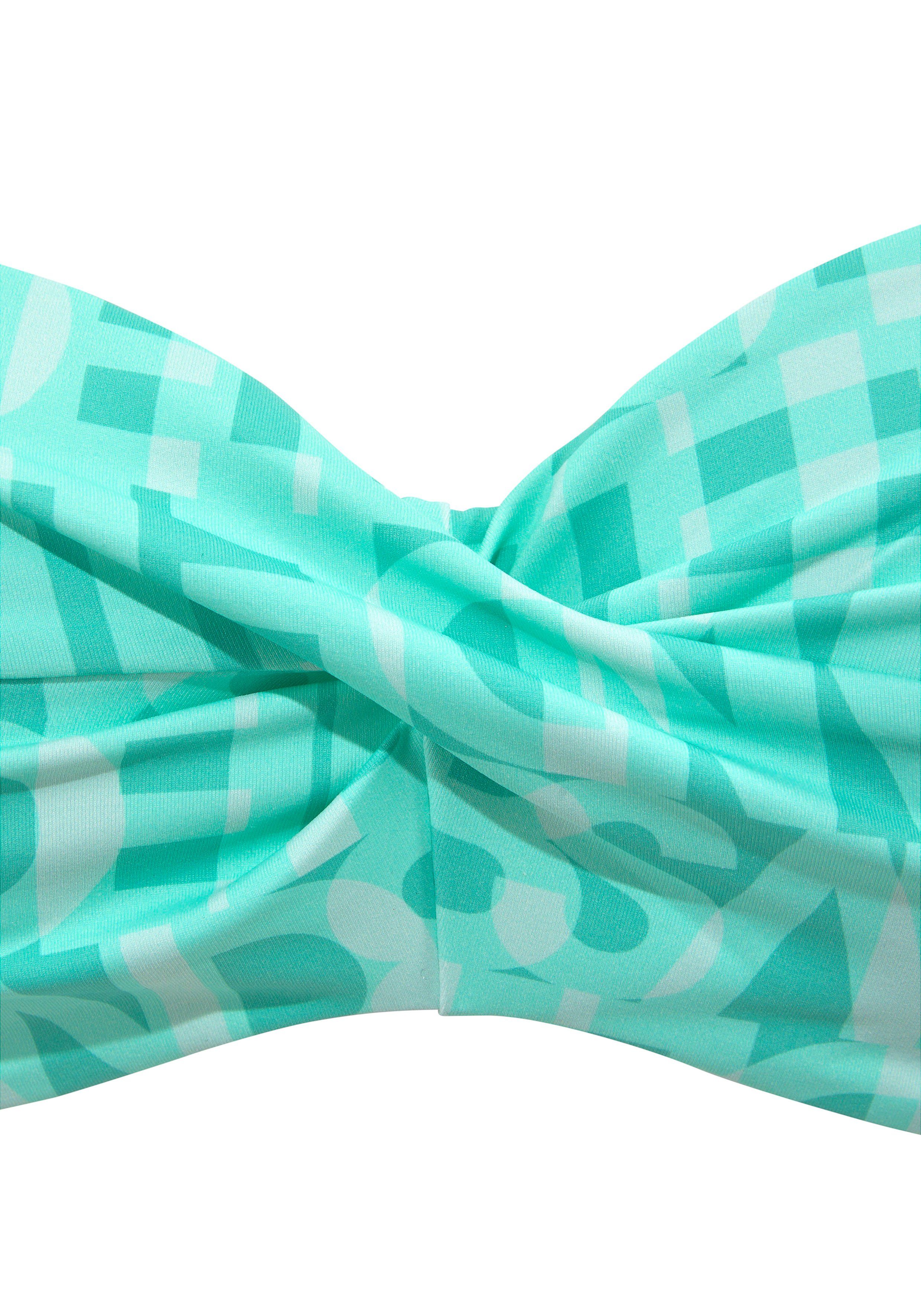 Elbsand Bügel-Bandeau-Bikini-Top Letra, mit tollem Wording