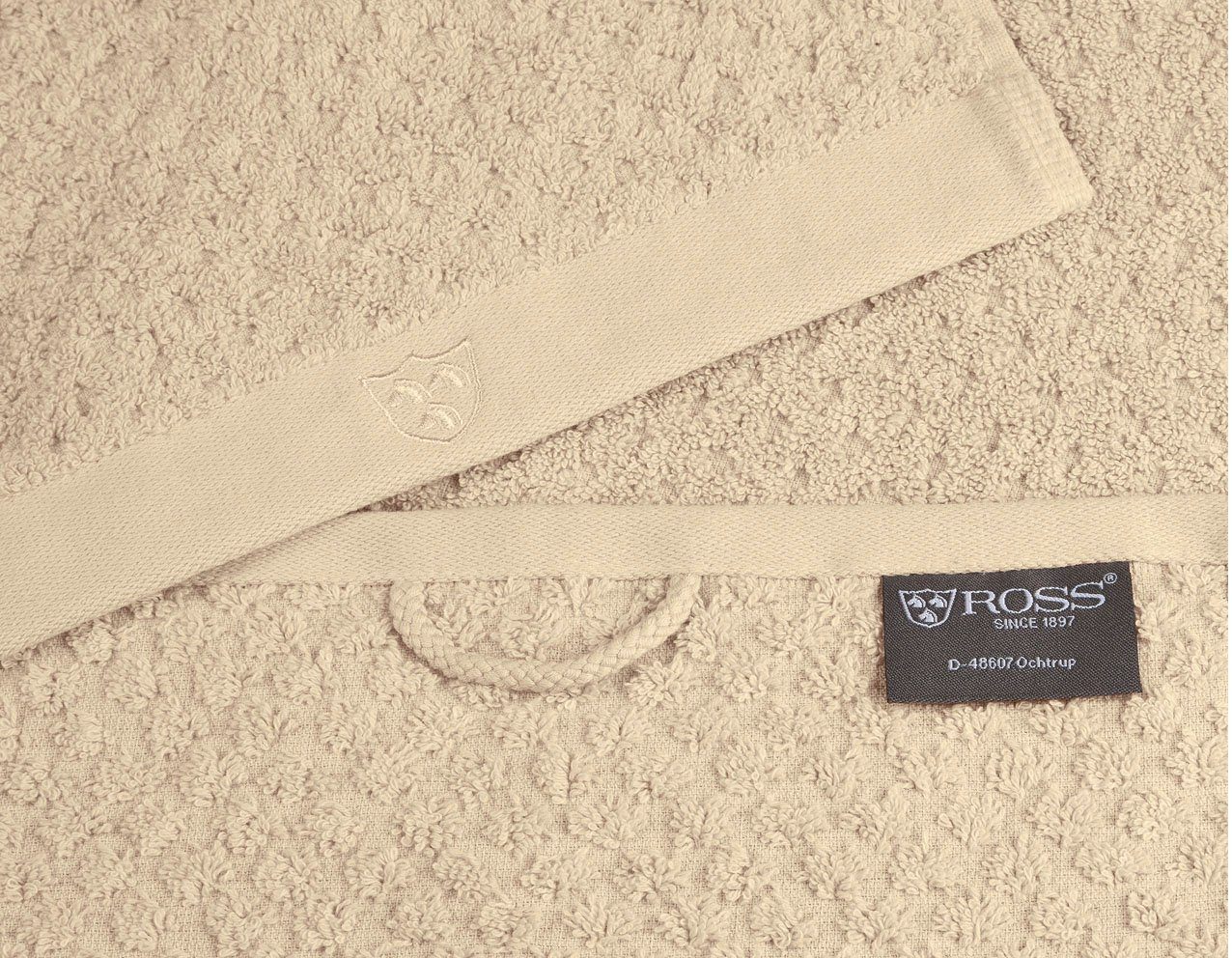 ROSS Duschtuch Harmony, Frottier (1-St), 100 % Baumwolle, Hoch Tief Struktu günstig online kaufen