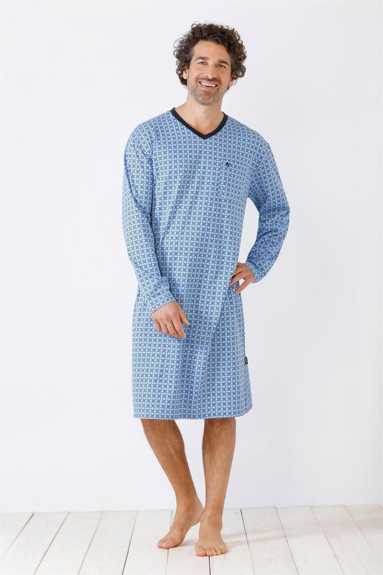 Hajo Nachthemd Herren Nachthemd Klima Komfort® DAS ORIGINAL Single Jersey günstig online kaufen