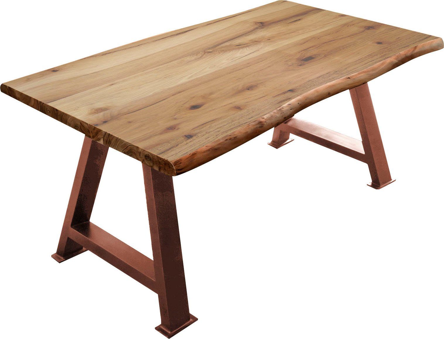 SIT Esstisch Tops&Tables, mit Baumkante braun | braun