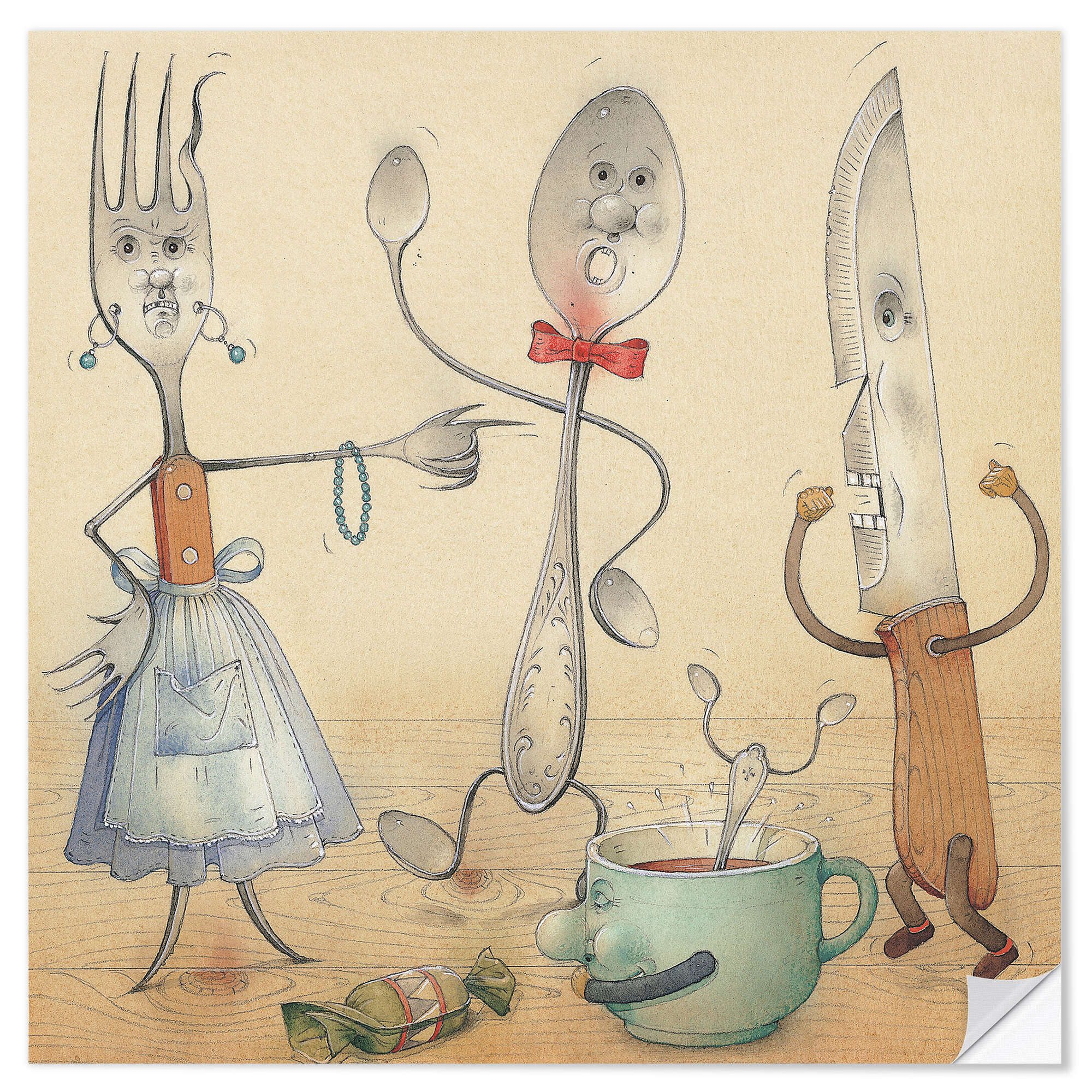 Wandbild Der Streit, 2003