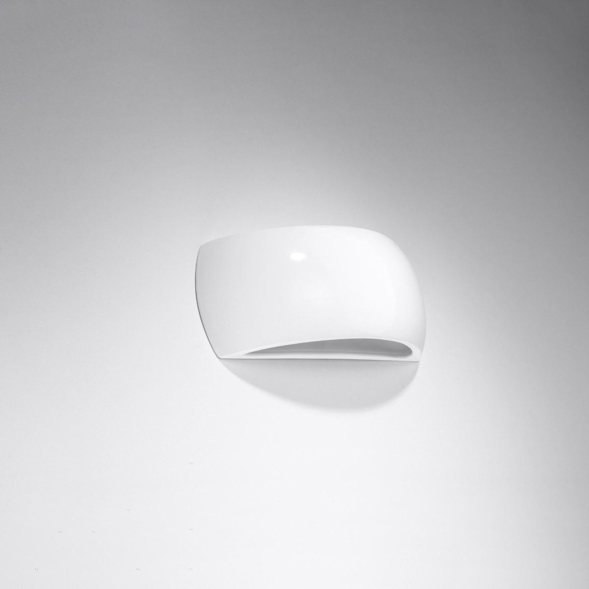 SOLLUX lighting Wandleuchte Lackierte Wandleuchte Pontius Weiß Glänzend, Nicht enthalten