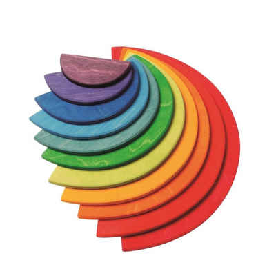 GRIMM´S Spiel und Holz Design Spielbausteine Große Halbkreise Regenbogen Bodenlegespiel 11 Holzteile