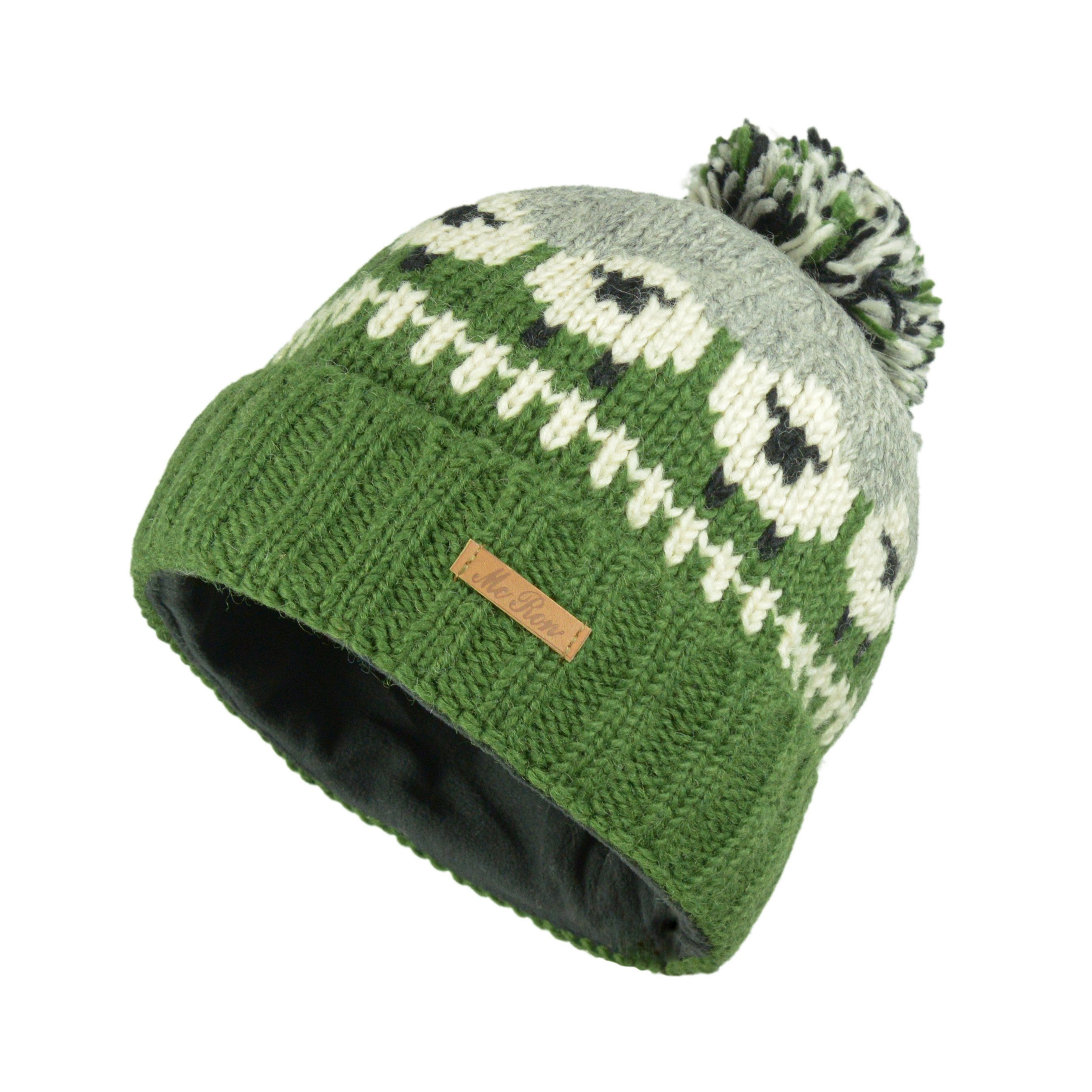 McRon Strickmütze Bommelmütze im Schaf Design Modell Samara hoher Schurwoll günstig online kaufen