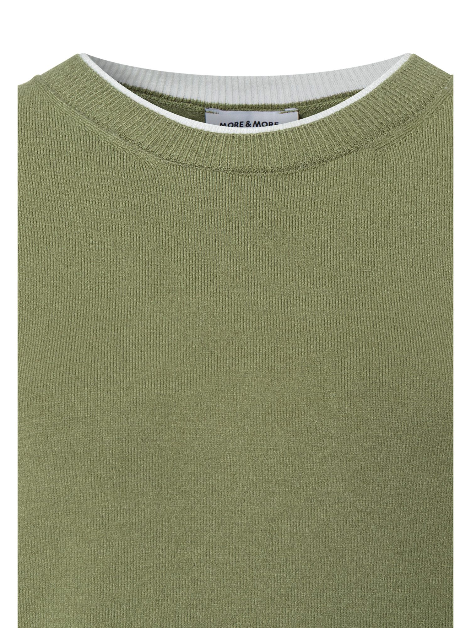 MORE&MORE Strickpullover sportiver Pullover, 1/2 Arm