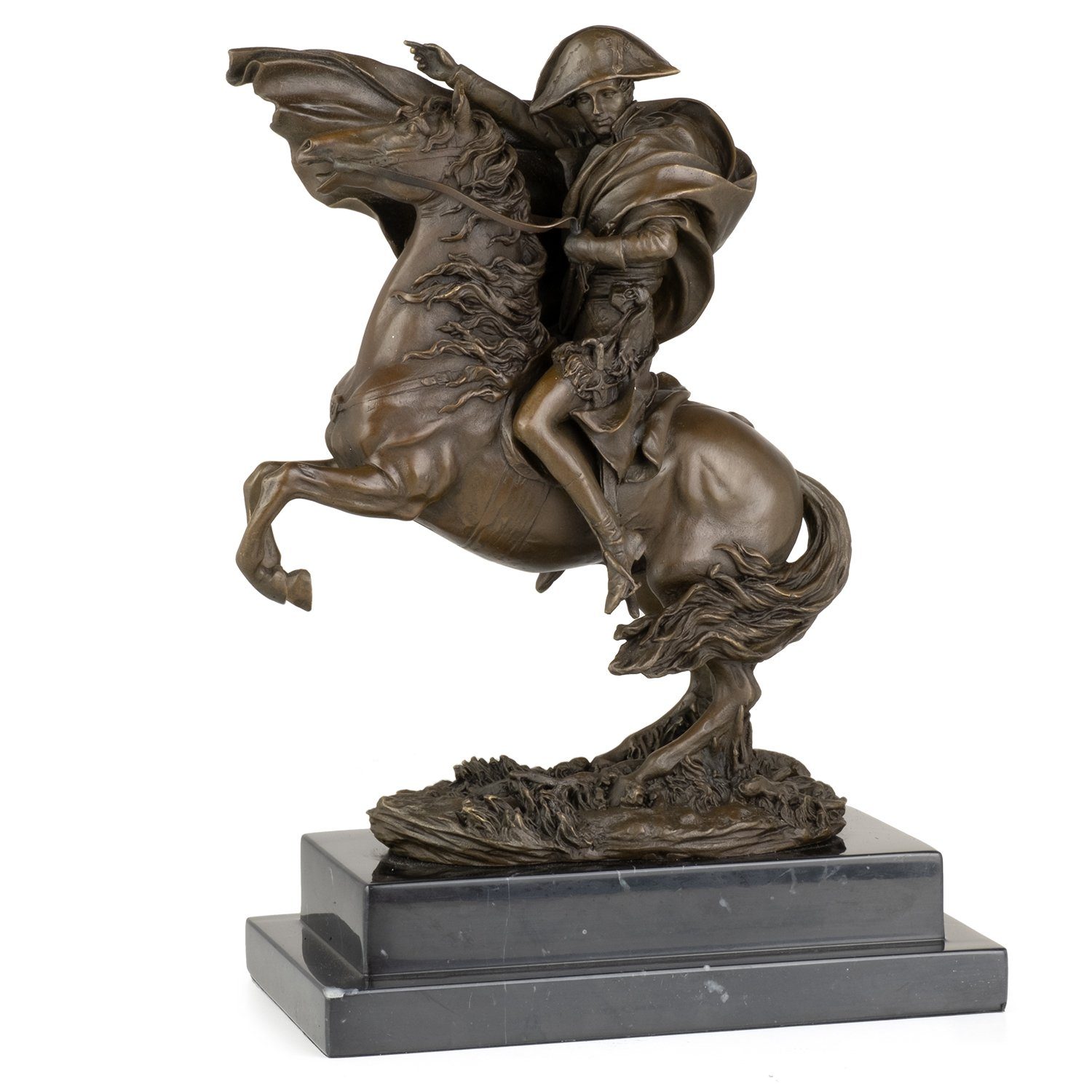 Moritz Skulptur Bronzefigur Napoleon Bonaparte Reiter, Figuren Statue Skulpturen Antik-Stil
