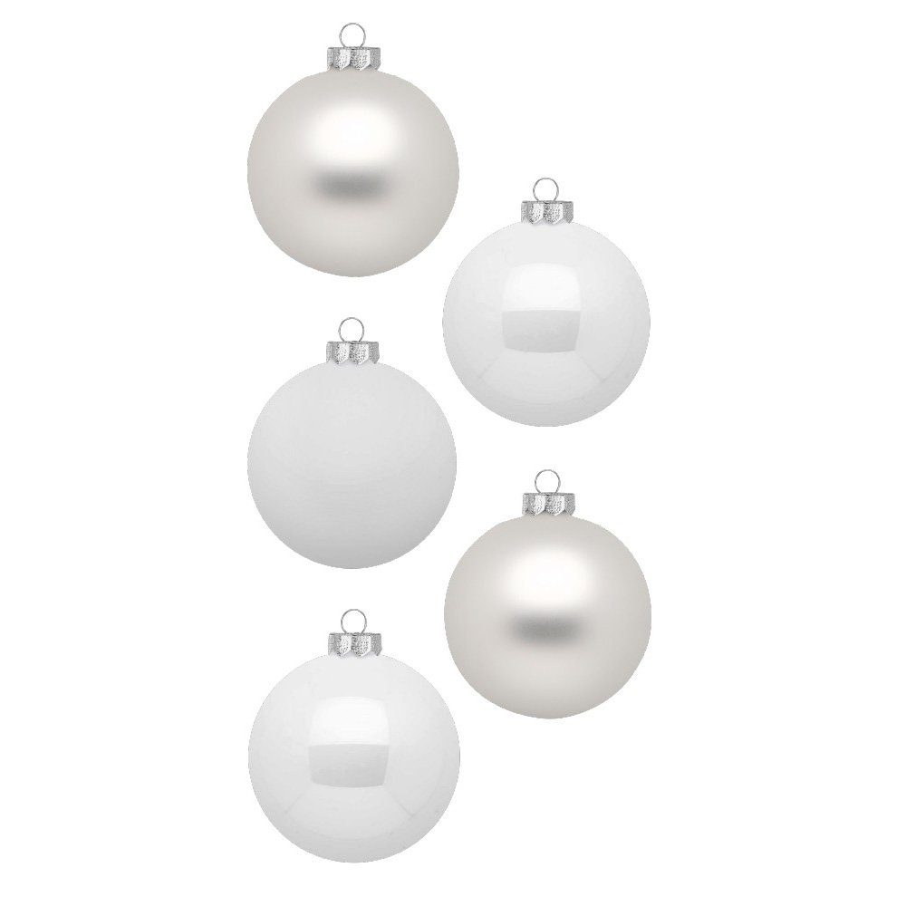 Inge Stück Glas Weihnachtsbaumkugel, 3cm MAGIC White by Just 24 Weihnachtskugeln